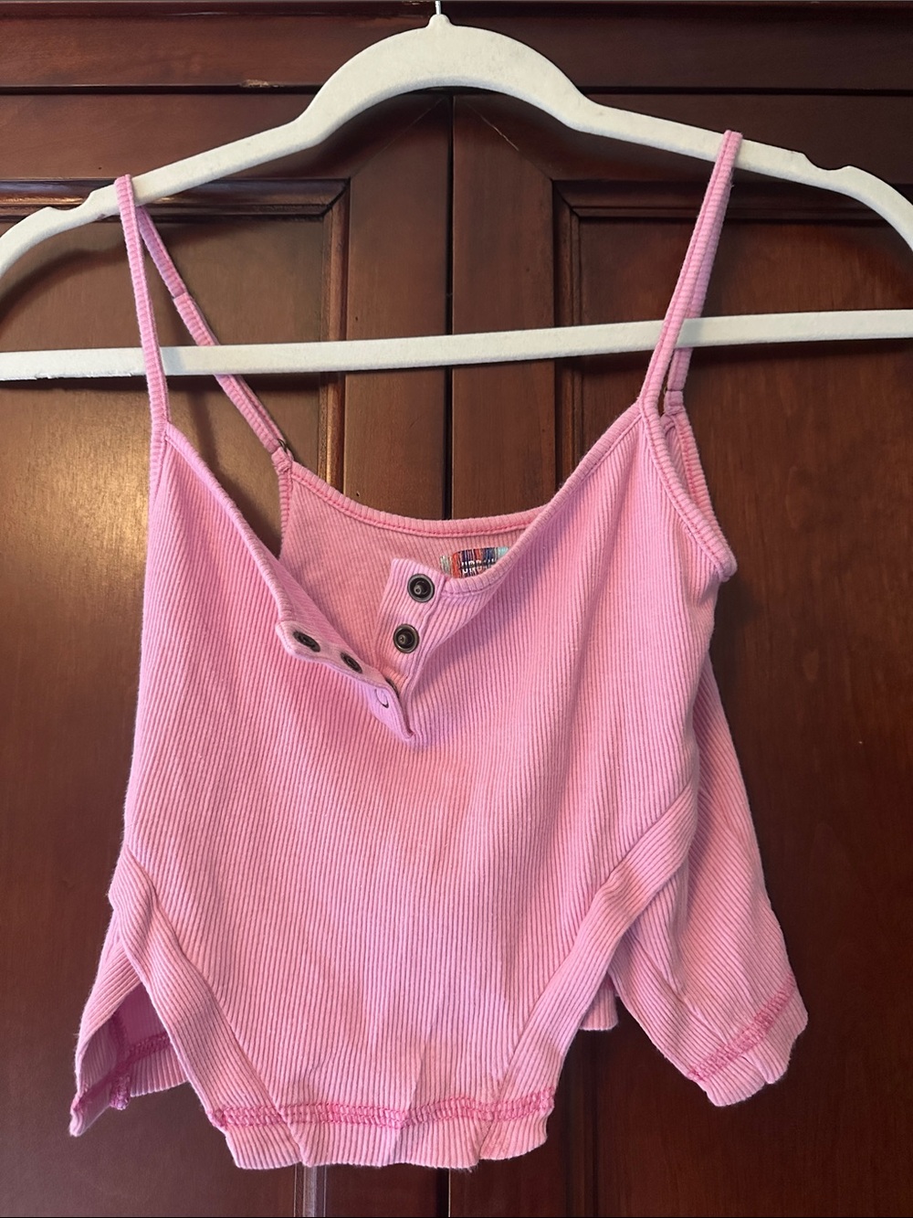 Urban Outfitters Out From Under Ribbed Henley Cropped Cami